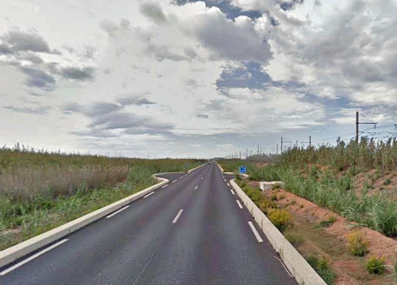 To Agde from Sete (Google maps)