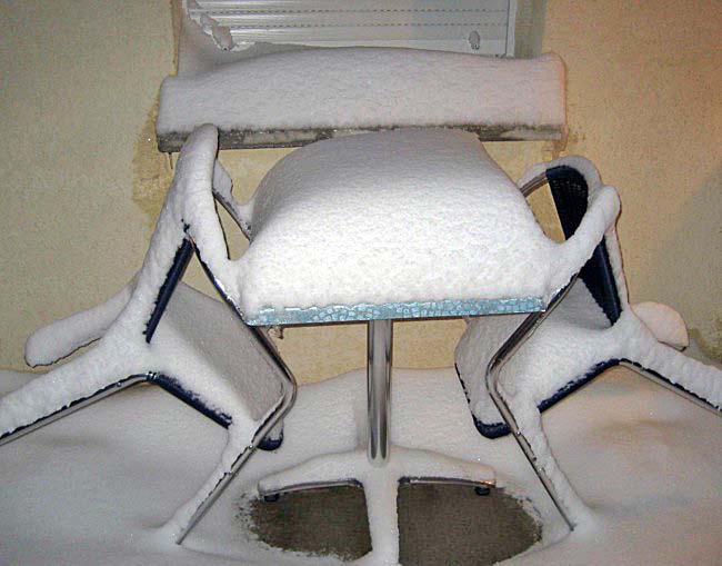 Table in snow