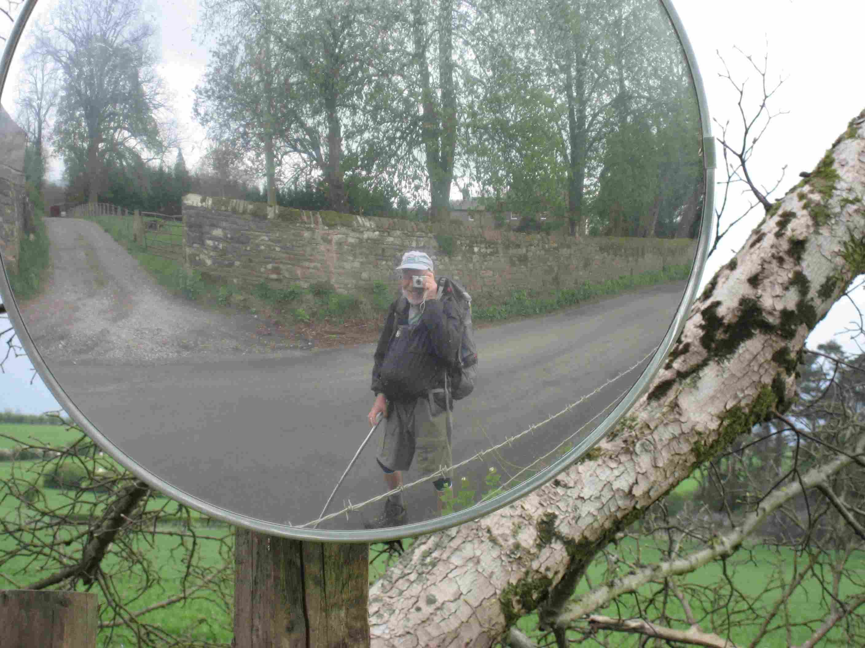 DN33 Author in road mirror