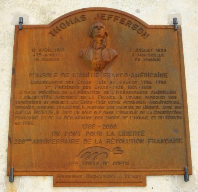 Thomas Jefferson plaque